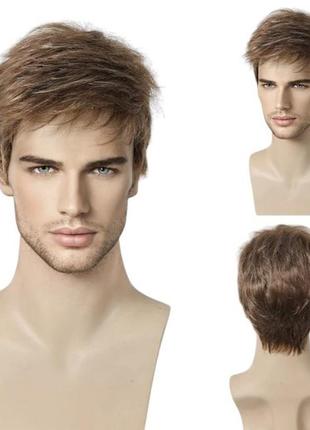 Парик мужской короткий русый, термоволокно dc1001-3