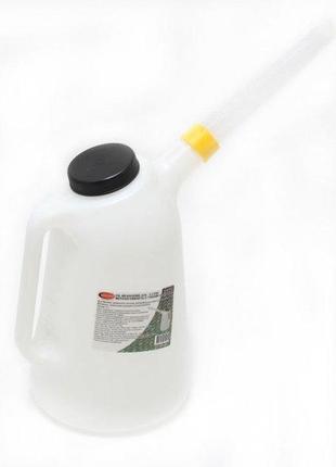 Ємність мірна пластикова для заливки масла 3л з кришкою rf-887c003