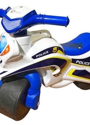 Мотобайк - толокар "поліція", колір білий, від doloni