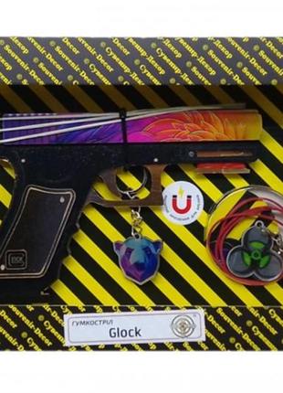 Пістолет дерев'яний - гумкостріл "glock nest"