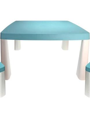 Набор мебели, стол и 2 стула, бирюзовый цвет от doloni.