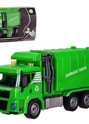 Авто грузовик "мусоровоз", игрушка конструктор, озвученная со светом, от yg toys