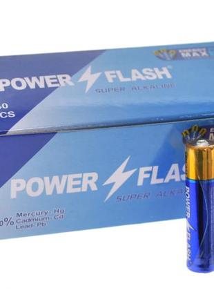 Батарейки power flash super alkaline aa lr03 шрінка 40 шт.