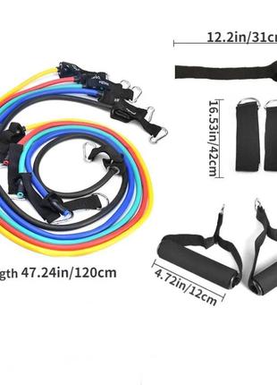 Набор резинок для фитнеса эспандеры тренажер для домашних тренировок