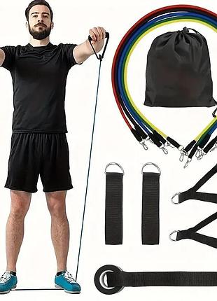 Набор резинок для фитнеса эспандеры тренажер для домашних тренировок