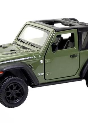 Автомодель - jeep wrangler rubicon 2021 (зелений) 250339u в коробці technodrive