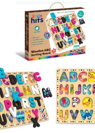Деревянная игрушка логика kids hits английский алфавит