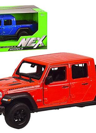 Машина металева 24103w "welly"1:24 2007 jeep gladiator, 2 кольори, в коробці 23*11*10 см
