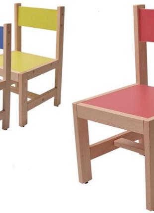 Стульчик детский деревянный бук, три цвета 04341