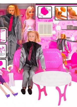 Кукольный набор "семья" с розовой мебелью, от yg toys