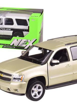 Машина металева 22509w "welly"1:24 chevrolet tahoe, 2 кольори, в коробці 23*11*10см