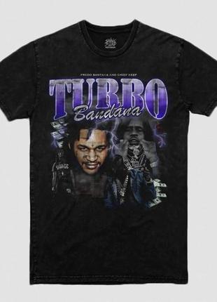 Футболка чёрная fredo santana & chief keef ''turbo bandana'' t-shirt xs