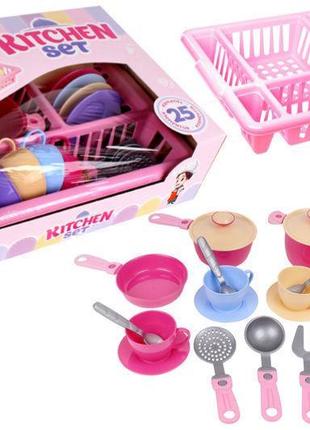 Кухонний набір дитячий з підставкою для посуду, від 3 років, технок тойс