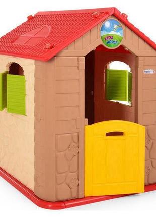 Будинок дитячий "веселка" , колір: бежево-червоний