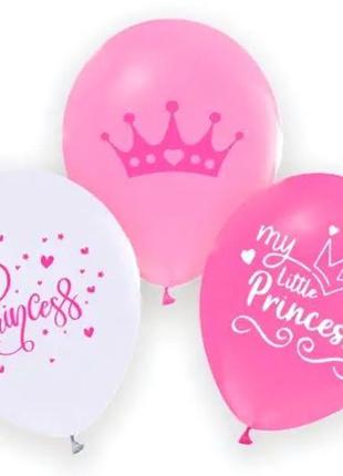 Латексні повітряні кульки 12" (30см.) "princess" асорті тм "твоя забава"  50шт.