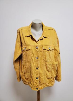 Шикарная брендовая стильная джинсовая куртка или жакет свободного фасона