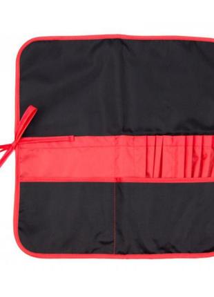 Пенал для пензлів rosa studio 37 х 37 см з тканини чорний + червоний (231102)