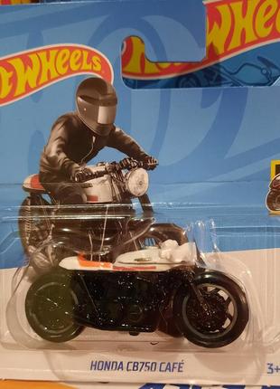 Hot wheels 2023 hw moto honda cb750 cafe 4/5 141/250 hkk34 мотоцикл хонда кафе машинки колекційні хот вілс