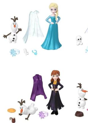 Disney frozen snow color reveal hmb88 mattel дісней холодне серце кольорове перевтілення набір з міні лялькою