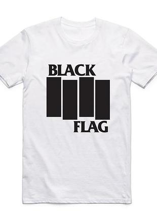 Футболка белая black flag vintage look t-shirt xs