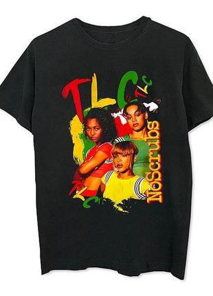 Футболка чёрная tlc ''no scrubs'' vintage look t-shirt xs