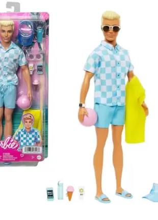 Набір з лялькою кен "пляжна прогулянка" barbie