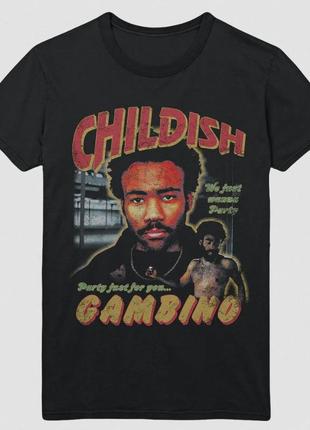 Футболка чёрная childish gambino vintage look t-shirt xs