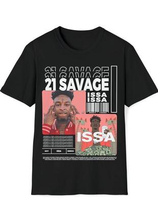 Футболка чорна loys реп 21 savage issa xs