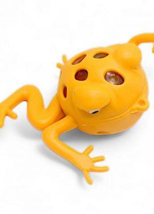Игрушка-антистресс с орбизами "лягушка", оранжевая
