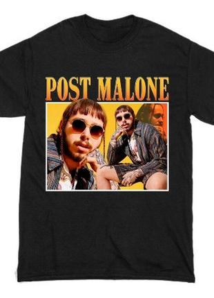Футболка чорна post malone vintage look t-shirt xs