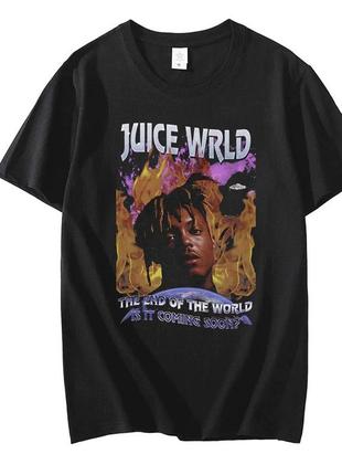 Футболка чёрная juice wrld vintage look t-shirt xs