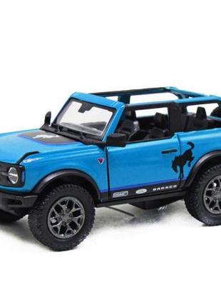 Машинка kinsmart "джип ford bronco (open top)", синій