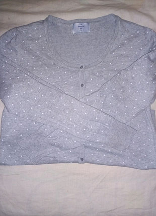 Сіра кофточка в горошок