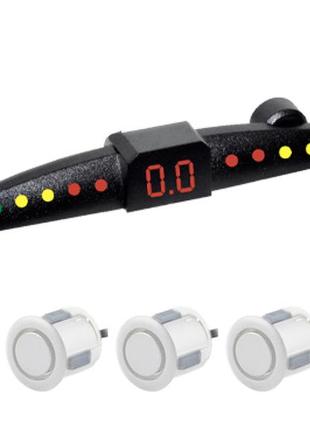 Парктронік tiger tg-p4led 4 датчика slim silver d=20mm