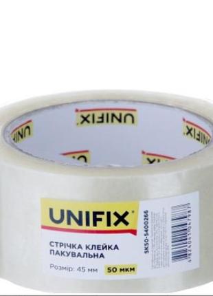 Скотч упаковочний 45мм 200м 50мкм unifix прозорий