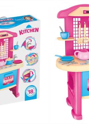 Кухня детская "моя кухня", розовая, 18 аксессуаров, от 3 лет, технок тот
