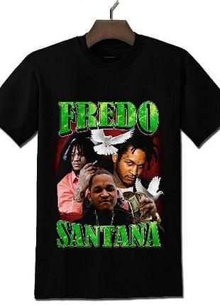 Футболка чёрная fredo santana vintage look t-shirt black xs
