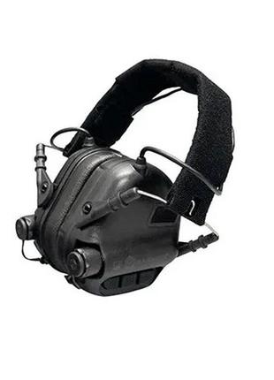 Тактичні активні навушники earmor m31 mod3 black складані навушники з шумопоглинанням