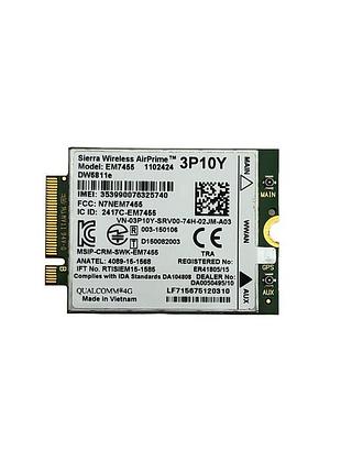 Модем 4g lte sierra wireless airprime em7455  (3p10y) m.2, для ноутбуків dell