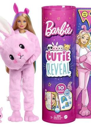 Кукла милый кролик barbie "cutie reveal", 10 вариантов, серии "мягкие и пушистые"