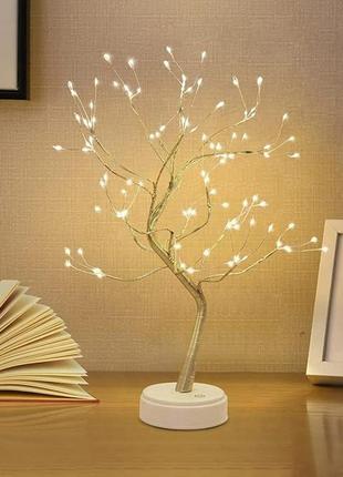 Светодиодное  дерево kinamy, теплый белый, регулируемые ветки, 108 светодиодных фонарей , питание от usb/батар
