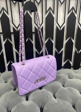 Женская сумка guess фиолетовая
