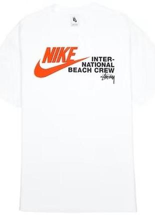 Футболка біла loys stussy nike -international-beac