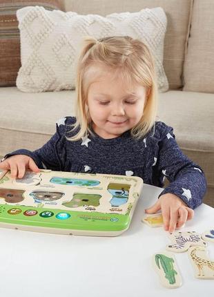 Leapfrog interactive wooden animal puzzle 80-613640 stem ліпфрог інтерактивний пазл з дерева з тваринками