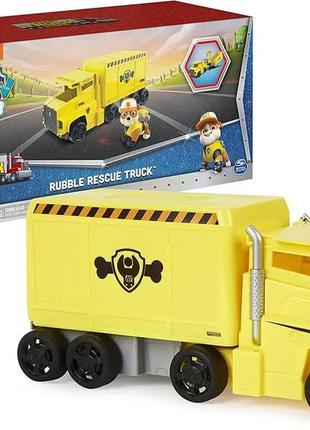 Paw patrol big truck pup's rubble transforming toy trucks spin master щенячий патруль великі вантажівки кремез