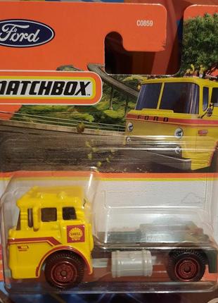 Matchbox 2022 1965 ford c900 63/100 hfr29 форд тягач shell ретро вантажівка машинки базові колекційні матчбокс