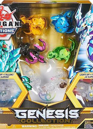 Bakugan evolutions bakugan genesis 4-pack (4+2 bakugan 2 nanogan) 6064120 spin master бакуган еволюшн