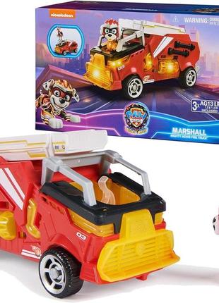 Paw patrol the mighty movie marshall firetruck spin master щенячий патруль мегакіно пожежна машина маршала