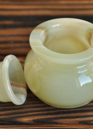 Скринька з натурального каменю онікс, 8 см (колір, як на фото)