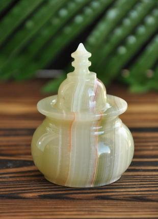 Скринька з натурального каменю онікс, 8 см (колір, як на фото)